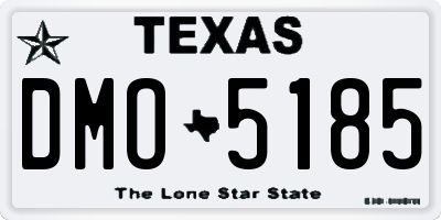 TX license plate DMO5185