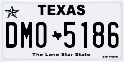 TX license plate DMO5186