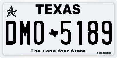 TX license plate DMO5189