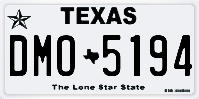 TX license plate DMO5194
