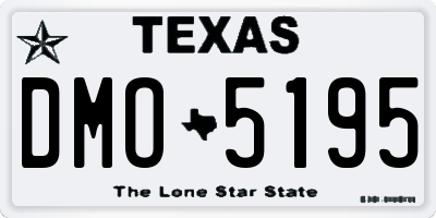 TX license plate DMO5195