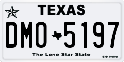TX license plate DMO5197