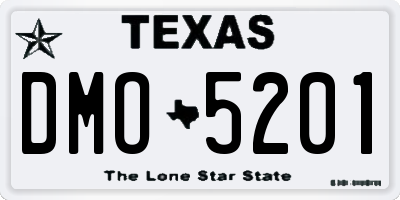 TX license plate DMO5201
