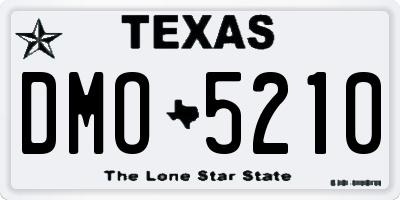 TX license plate DMO5210