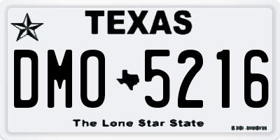 TX license plate DMO5216