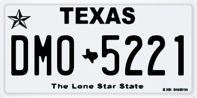 TX license plate DMO5221
