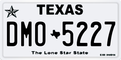 TX license plate DMO5227