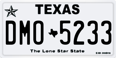 TX license plate DMO5233