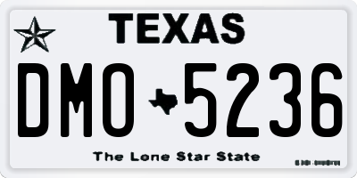 TX license plate DMO5236