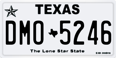 TX license plate DMO5246