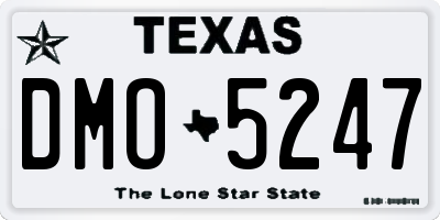TX license plate DMO5247