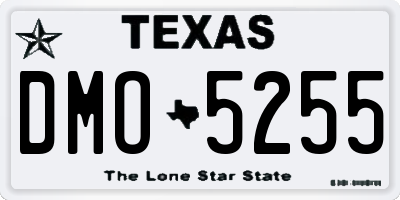 TX license plate DMO5255