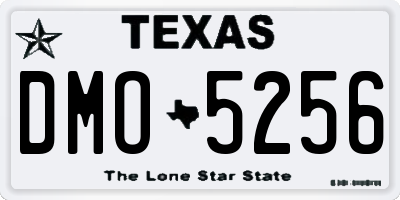 TX license plate DMO5256