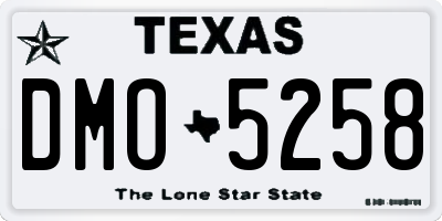 TX license plate DMO5258