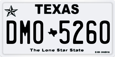 TX license plate DMO5260