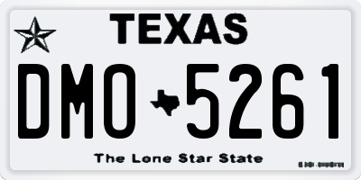 TX license plate DMO5261