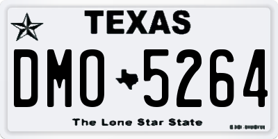 TX license plate DMO5264