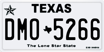 TX license plate DMO5266