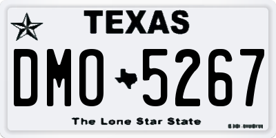 TX license plate DMO5267