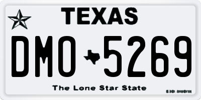TX license plate DMO5269