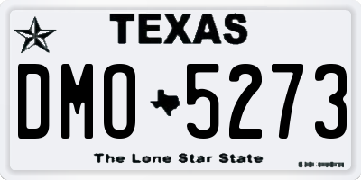TX license plate DMO5273