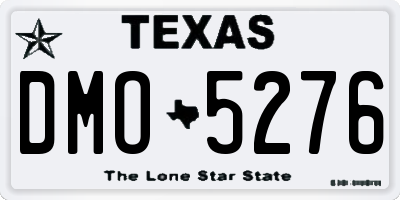 TX license plate DMO5276