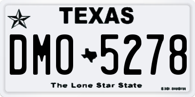 TX license plate DMO5278