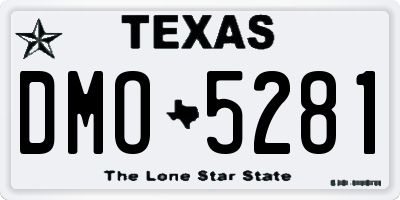 TX license plate DMO5281