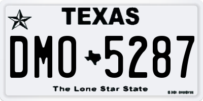 TX license plate DMO5287