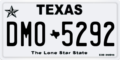 TX license plate DMO5292