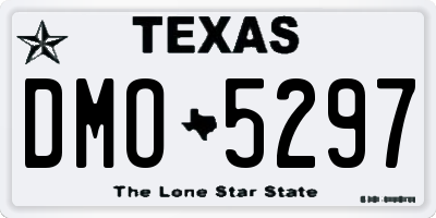TX license plate DMO5297