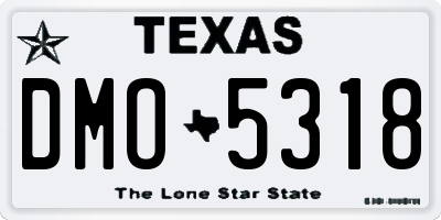 TX license plate DMO5318