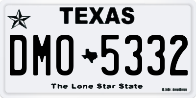 TX license plate DMO5332