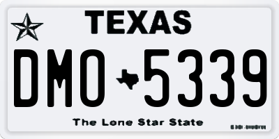 TX license plate DMO5339