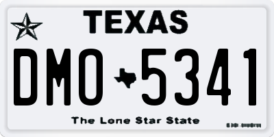 TX license plate DMO5341