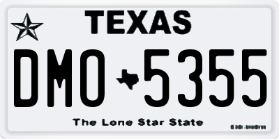 TX license plate DMO5355
