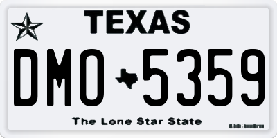 TX license plate DMO5359