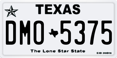 TX license plate DMO5375