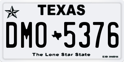 TX license plate DMO5376