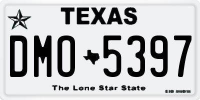 TX license plate DMO5397