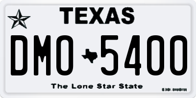 TX license plate DMO5400