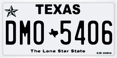 TX license plate DMO5406
