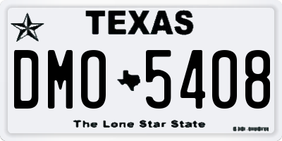 TX license plate DMO5408