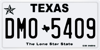 TX license plate DMO5409