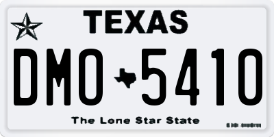 TX license plate DMO5410
