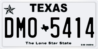 TX license plate DMO5414