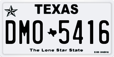 TX license plate DMO5416