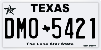 TX license plate DMO5421