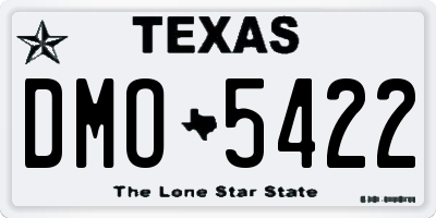 TX license plate DMO5422