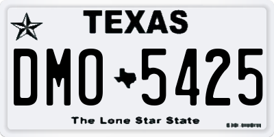 TX license plate DMO5425